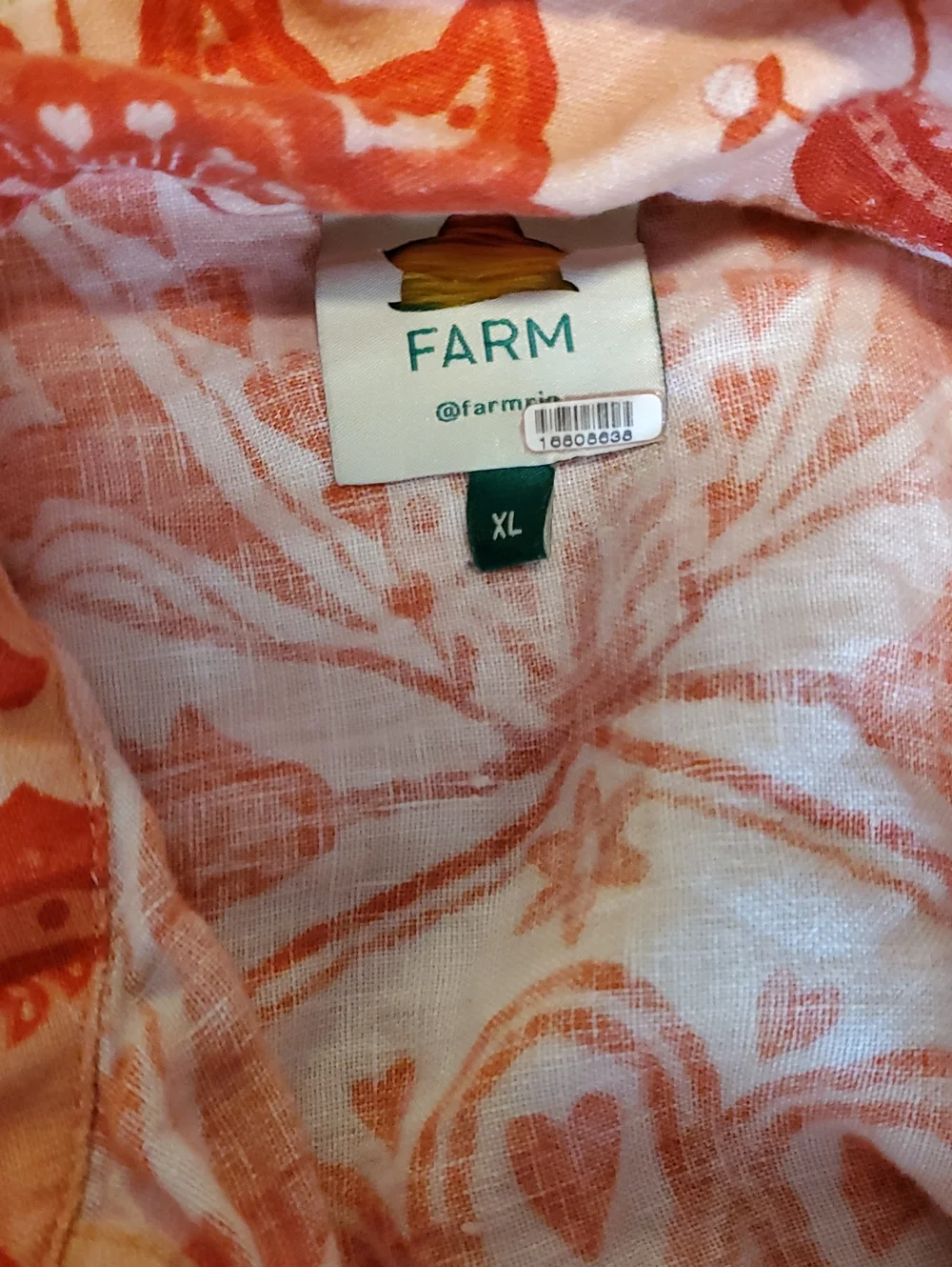 Farm Rio Jaipur Linen Romper Size XL - Picture 3 of 5